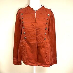 Chicos orange colored military style jacket. Sz 16/18P